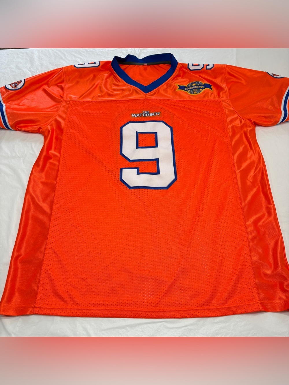 The Waterboy Bobby Boucher #9 Orange Jersey Adam Sandler Men’s XXL